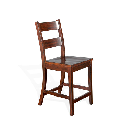 Vineyard - Ladderback Barstool - Dark Brown