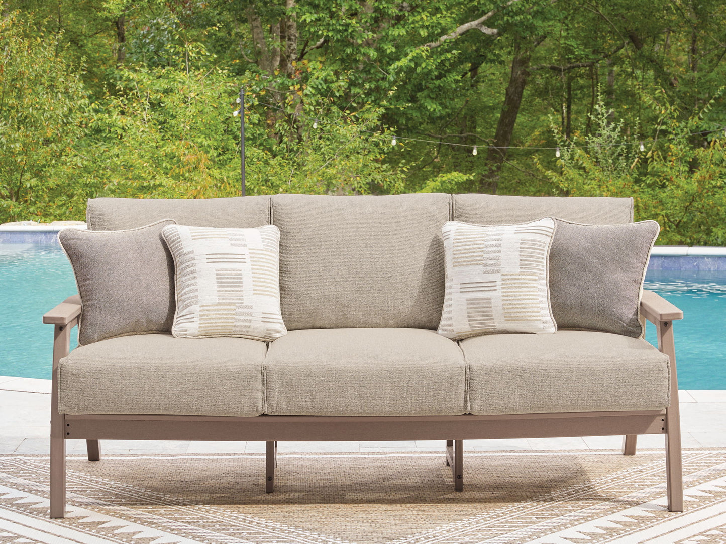 Grover Beach - Sofa With Cushion - Driftwood