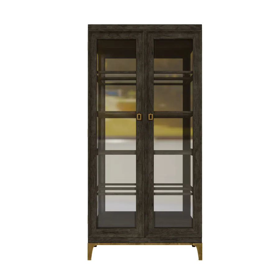 Hekman Edgewater Mindi Wood Curio Display Cabinet