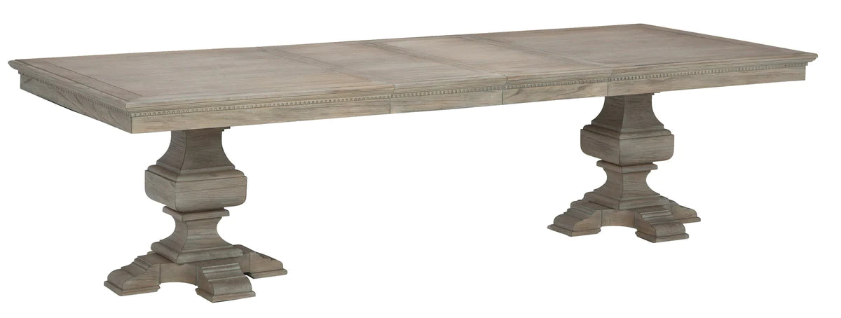 Hekman Mindi Wood Rectangular Pedestal Extension Dining Table