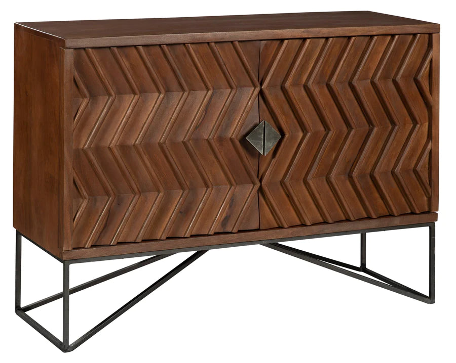 Hekman Chevron Mango Wood Accent Chest Cabinet