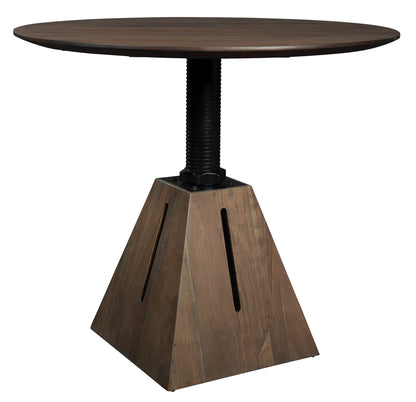 Hekman Industrial Adjustable Height Dining/Counter/Bar Round Table