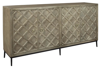 Hekman Lattice Mango Wood Entertainment Console Sideboard