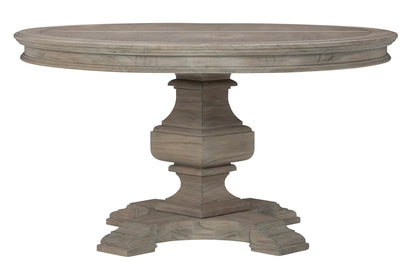 Hekman Driftwood Mindi Wood Round Pedestal Extension Dining Table