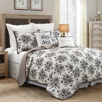 Lyla Floral Reversible Quilt Set