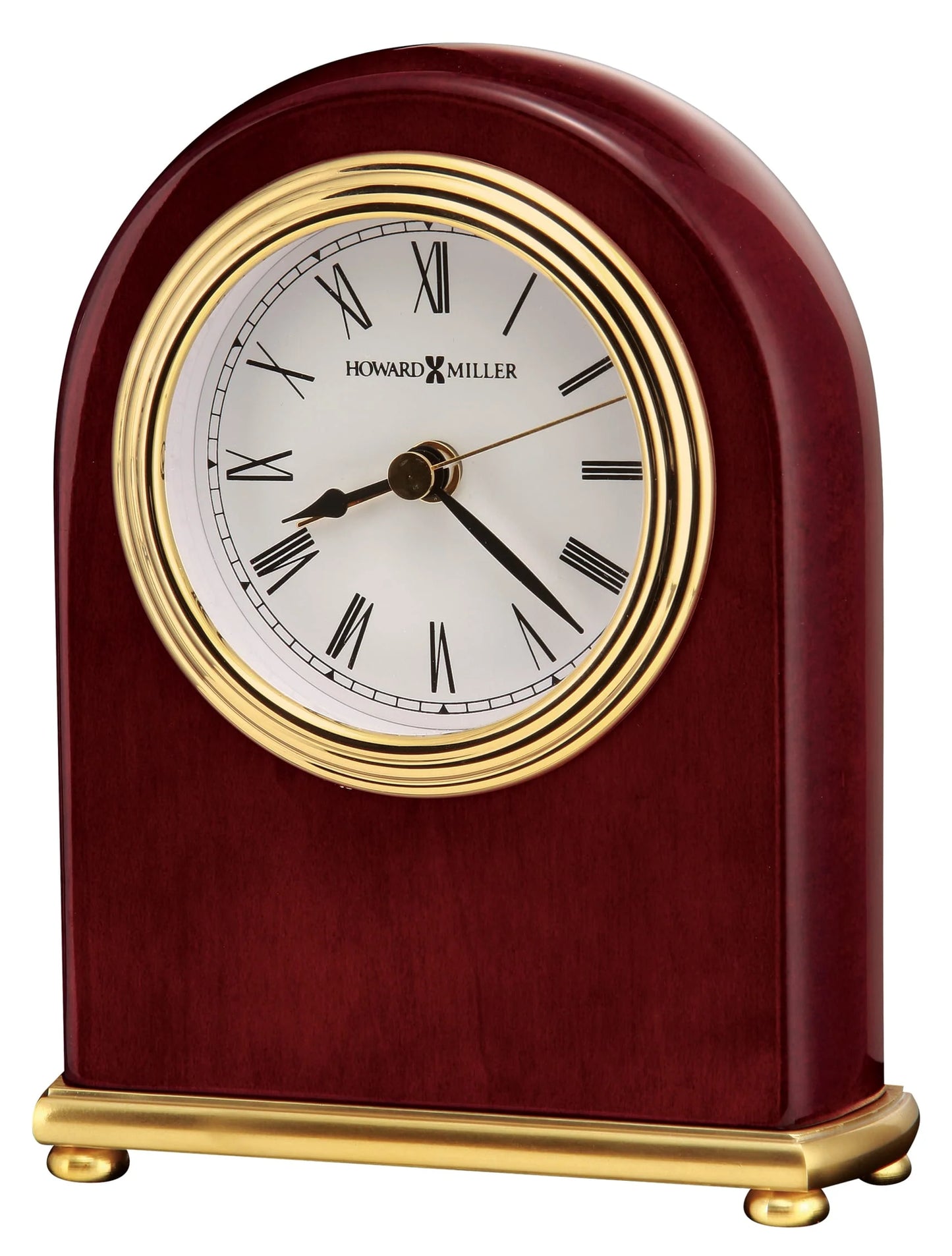 Rosewood Arch Tabletop Accent Clock