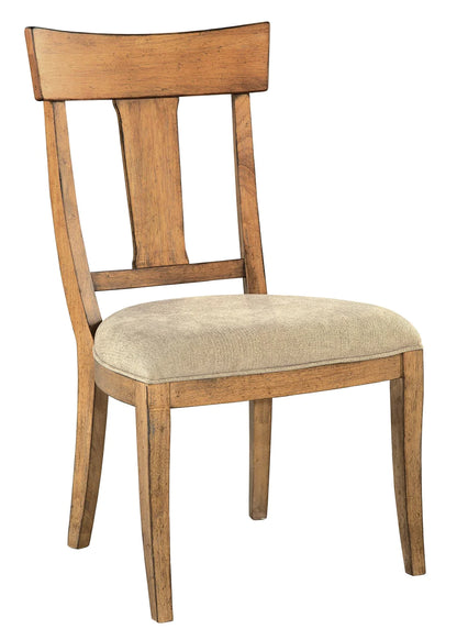 Hekman Wellington Natural Upholstered Acacia Dining Sidechair