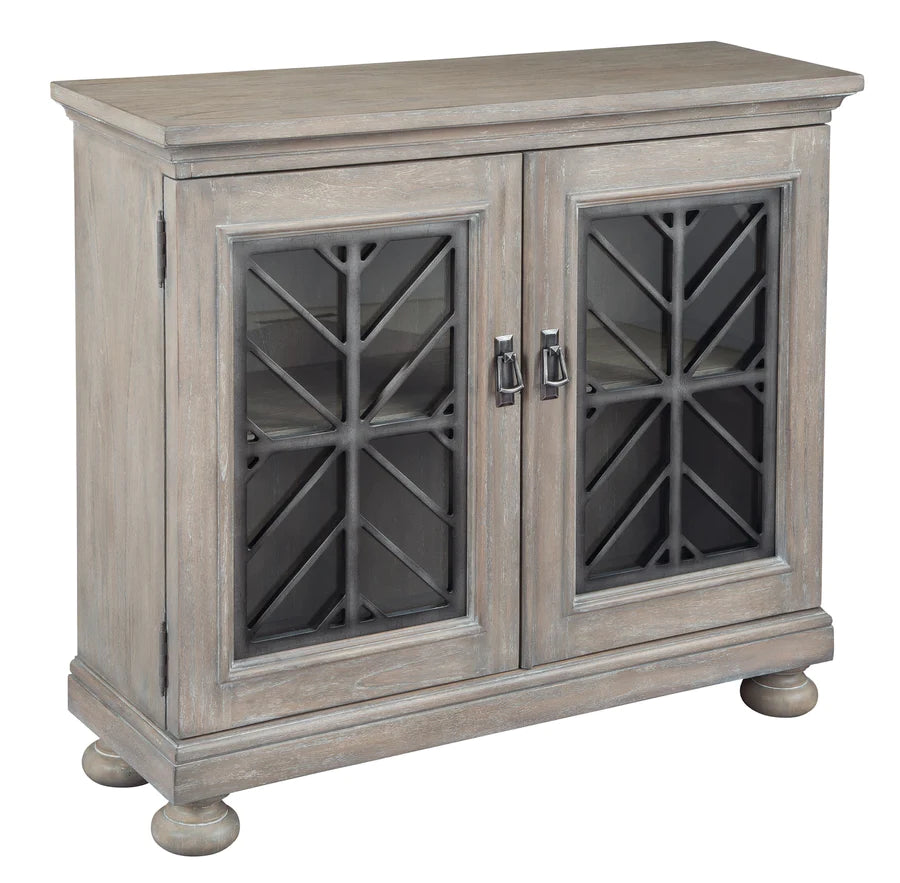 Hekman Taupe and Pewter Driftwood Accent Cabinet