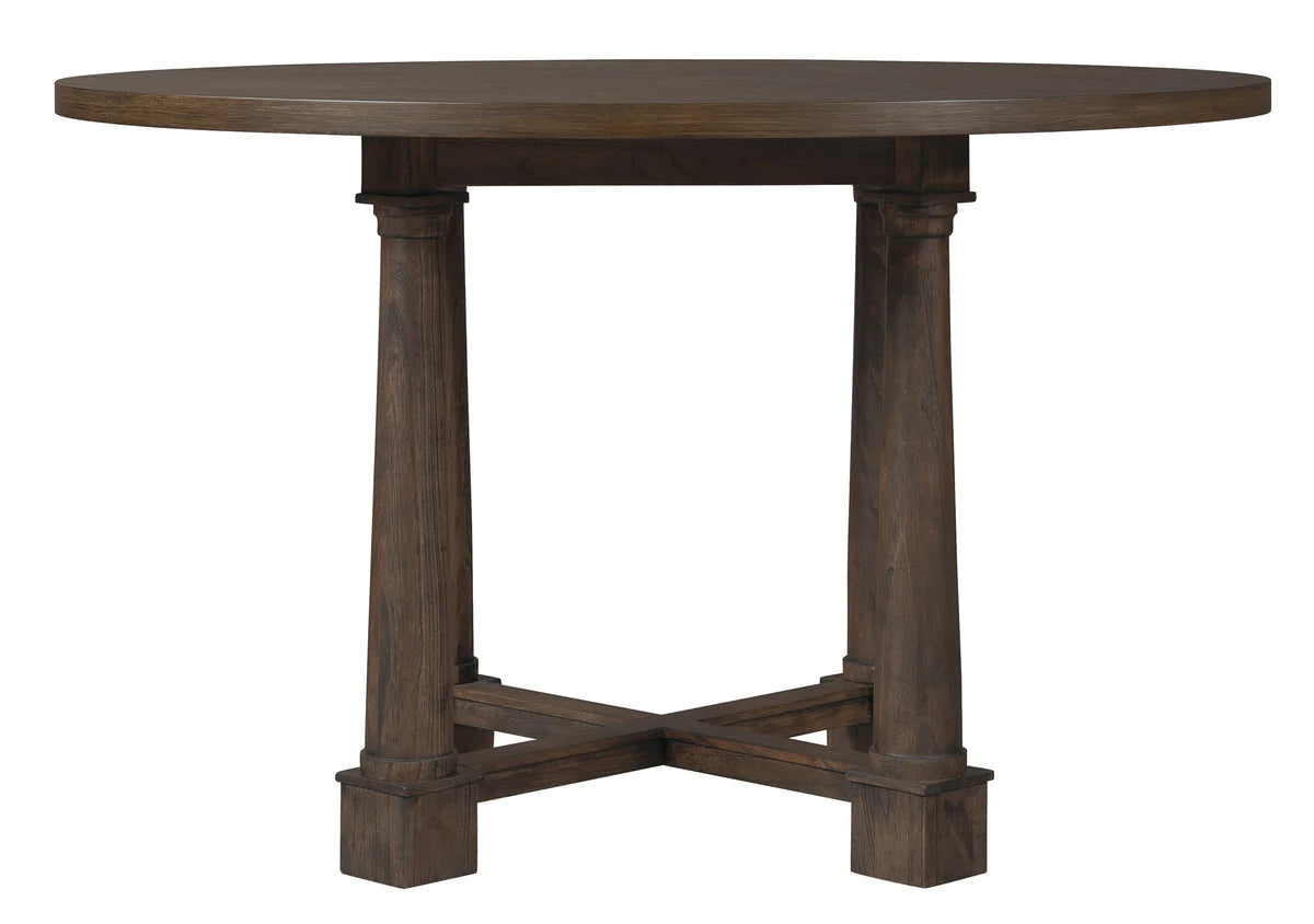 Hekman Linwood Mindi Wood Round Pedestal Dining Table