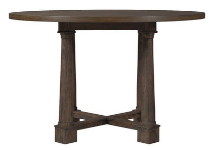 Hekman Linwood Mindi Wood Round Pedestal Dining Table