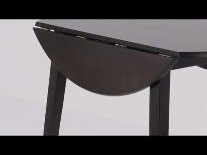 Hammis - Dark Brown - Round Drm Drop Leaf Table