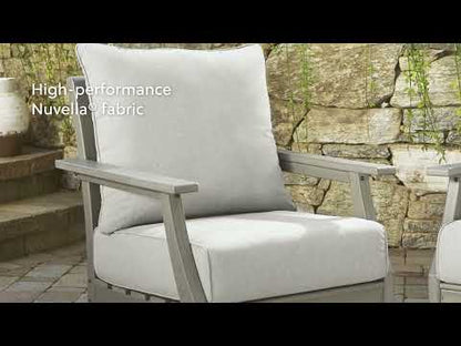 Visola - Gray - Arm Chair With Cushion (Set of 2)