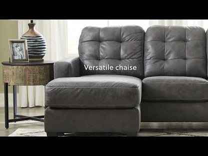 Venaldi - Gunmetal - Sofa Chaise Queen Sleeper