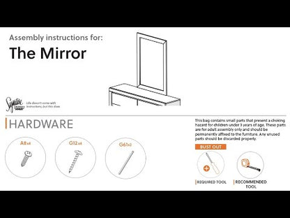 Nanforth - Graphite - Bedroom Mirror
