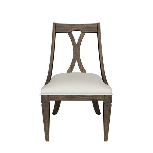 Hekman Linwood Mindi Wood Upholstered Sling Side Chair
