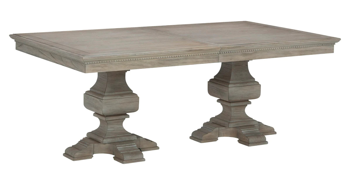 Hekman Mindi Wood Rectangular Pedestal Extension Dining Table