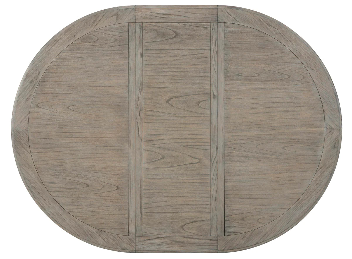 Hekman Driftwood Mindi Wood Round Pedestal Extension Dining Table