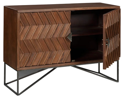 Hekman Chevron Mango Wood Accent Chest Cabinet