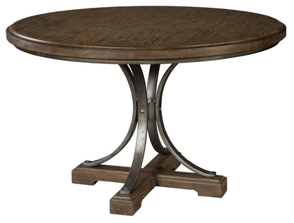 Hekman Wexford Round Dining Flower Petal Pedestal Dining Table