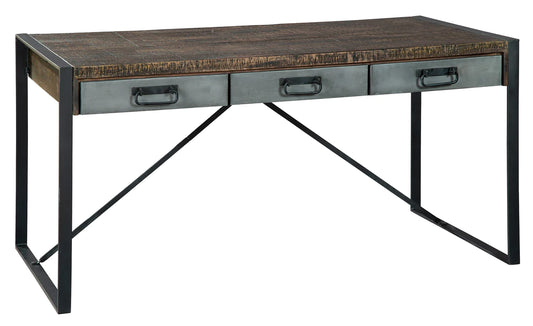 Hekman Pittsburgh Industrial Acacia Wood Office Desk