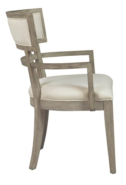 Hekman Bedford Gray Mango Wood Upholstered Armchair