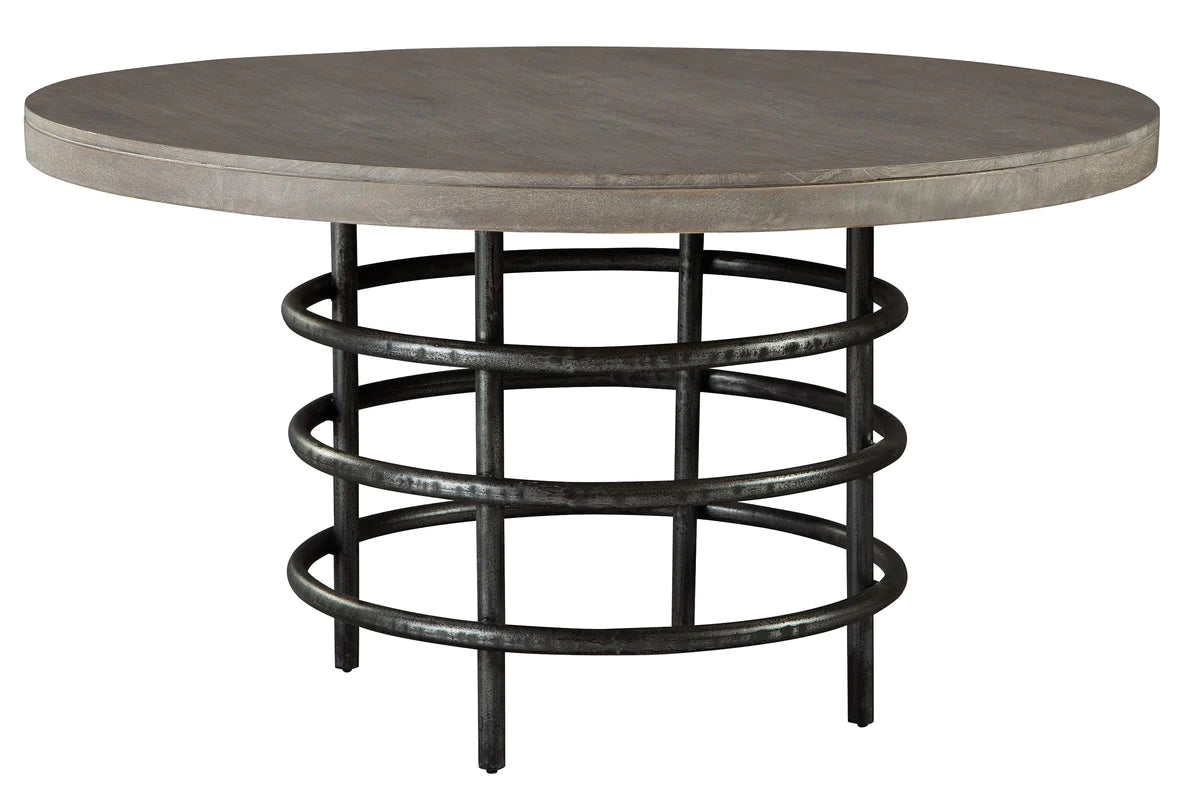 Hekman Grey Sedona Round Mango Wood Dining Table