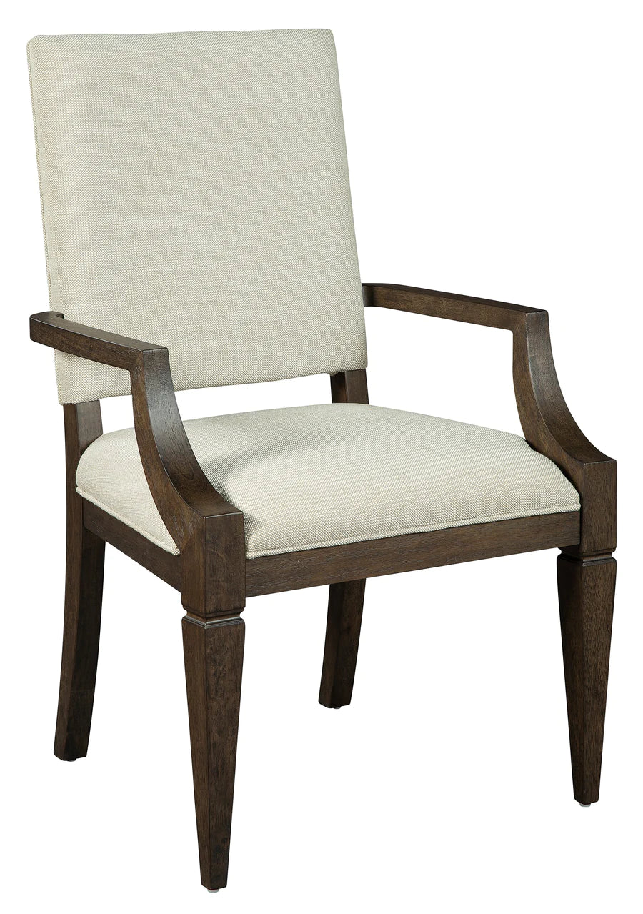 Hekman Linwood Upholstered Mindi Wood Dining Armchair