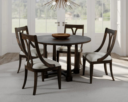 Hekman Linwood Mindi Wood Round Pedestal Dining Table