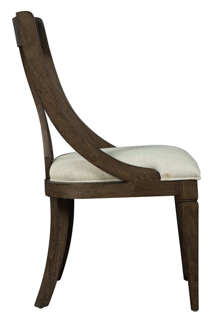 Hekman Linwood Mindi Wood Upholstered Sling Side Chair