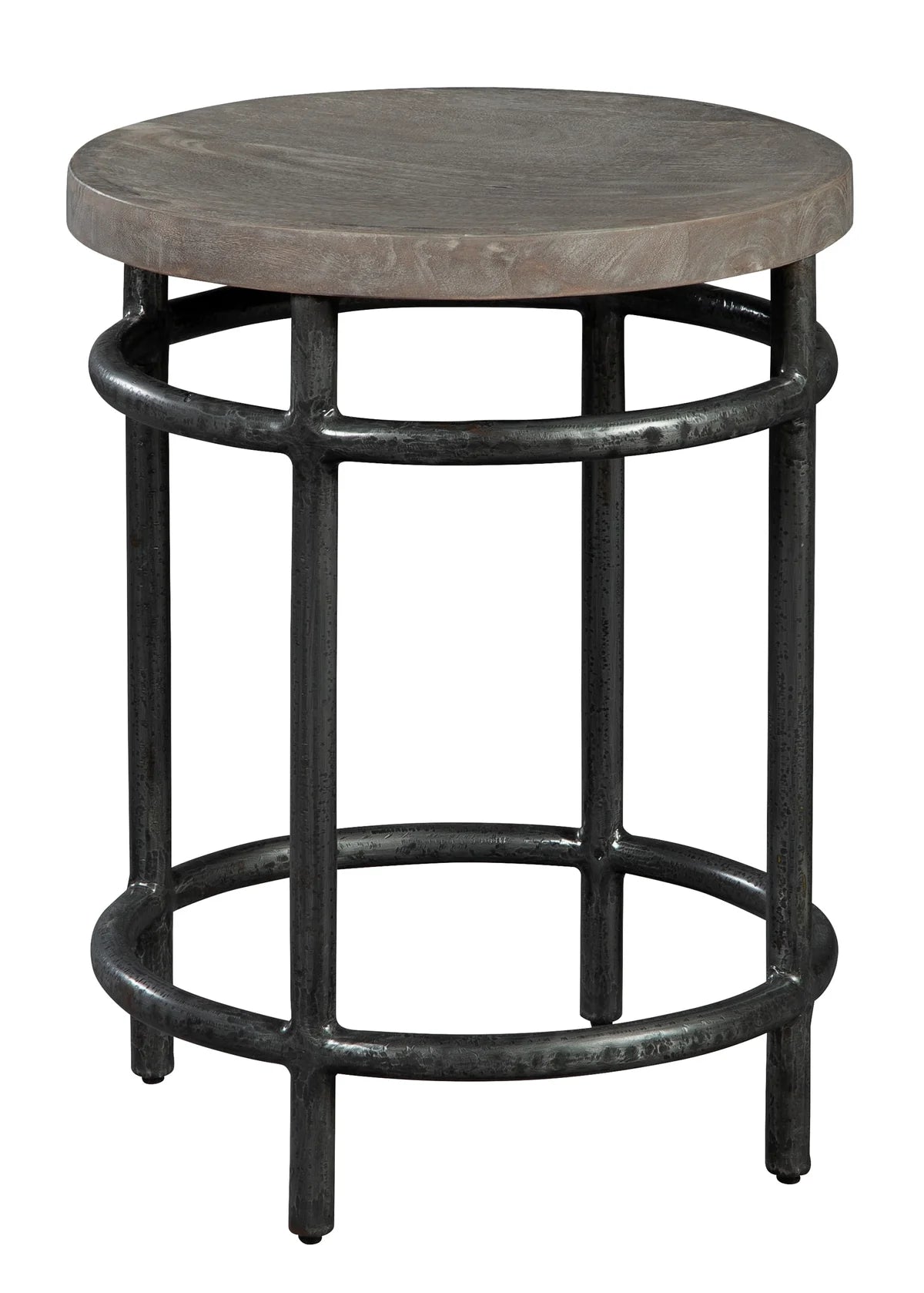 Hekman Sedona Grey Mango Wood Round Counter Height Pub Stool