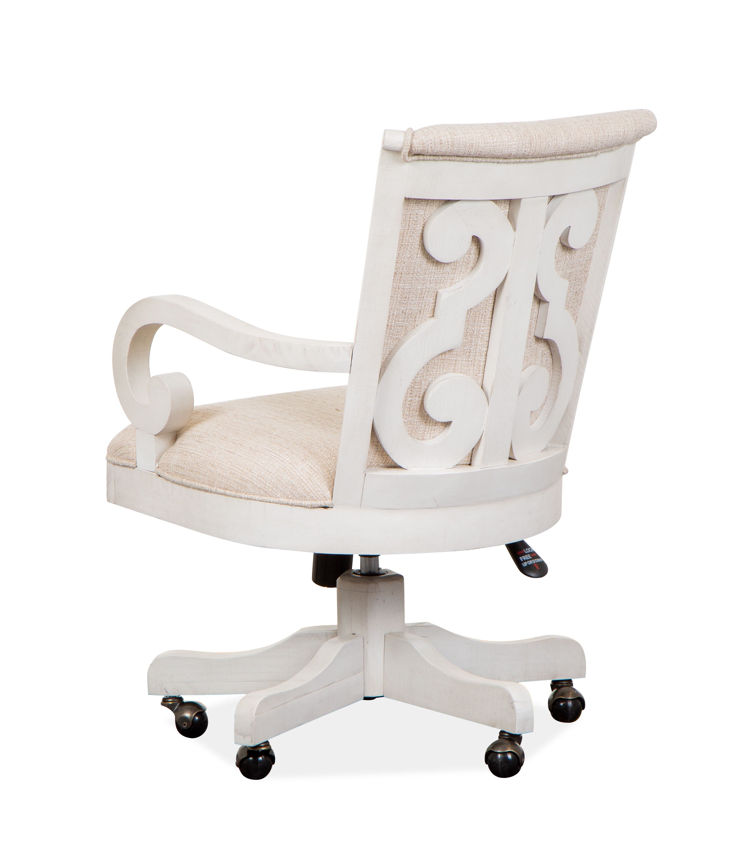 Bronwyn Fully Upholstered Swivel Chair Alabaster HomeSource