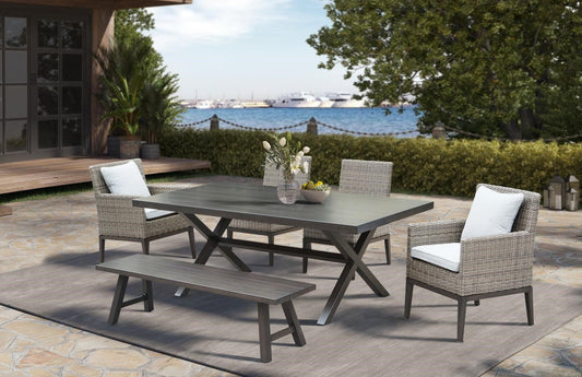 Marina - Rectangular Patio Table - Brown