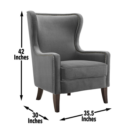 Rosco - Velvet Wingback Chair