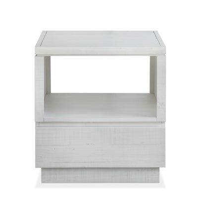 Claudette - Rectangular End Table - Alabaster