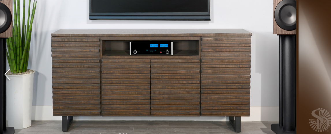 72" Media Console Server - Tobacco Leaf