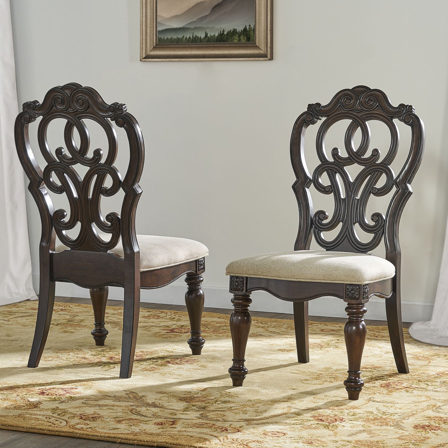 Royale - Side Chair (Set of 2) - Dark Brown