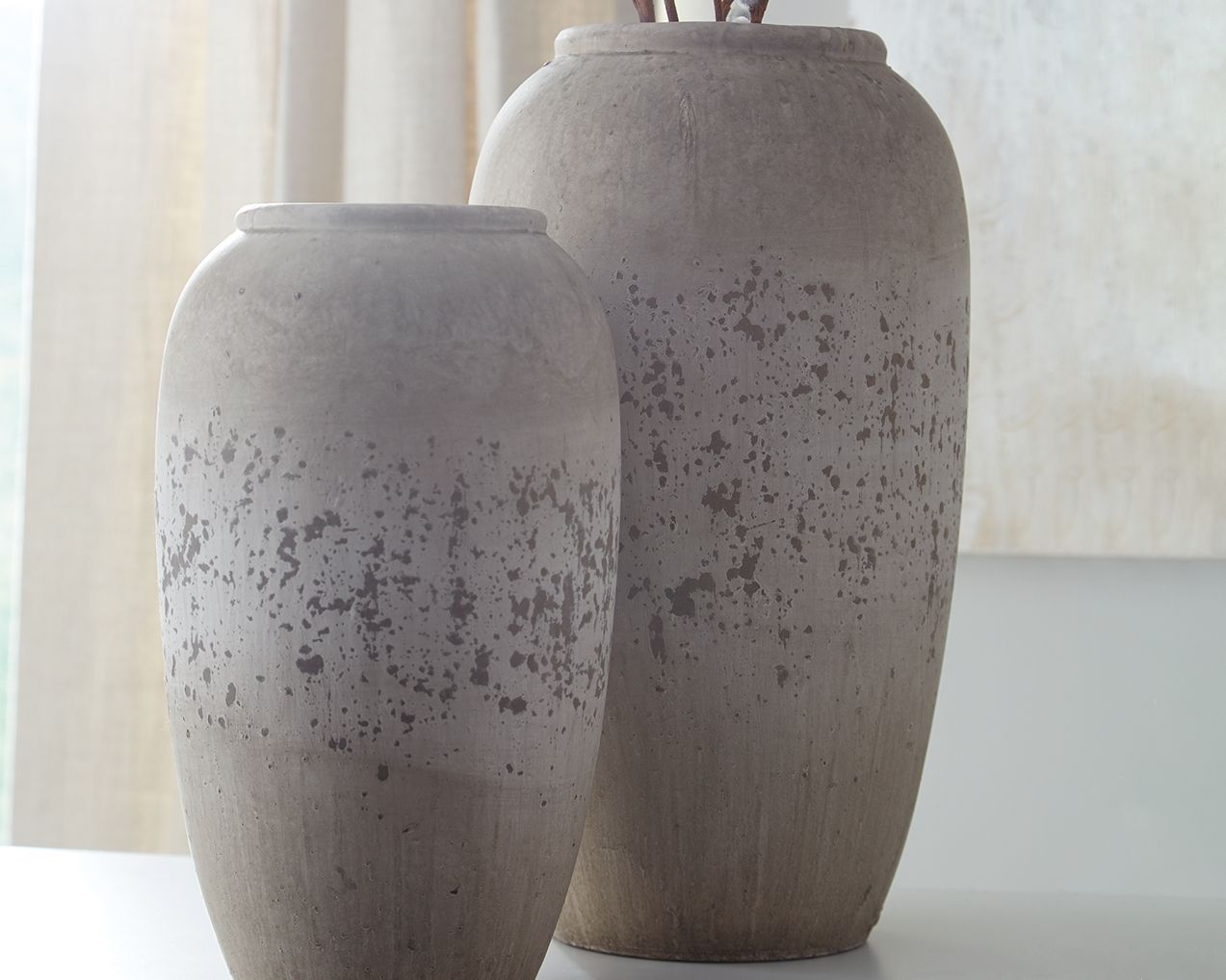 Dimitra - Brown / Cream - Vase Set (Set of 2)
