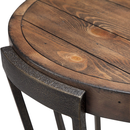 Yukon - Round End Table - Bourbon