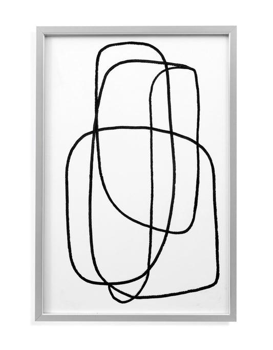 Form Study XI - Framed Print - Pearl Silver