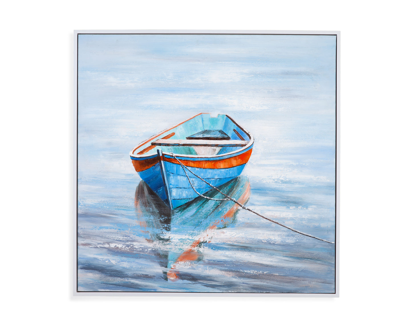 Lake Side - Canvas Art - Light Blue