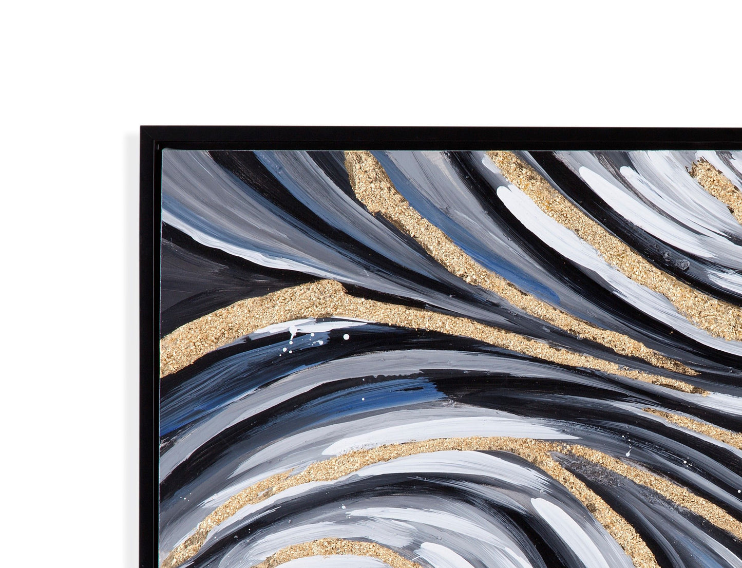 Swirl - Canvas Art - Black