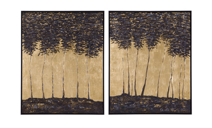 Enchanted - Canvas Art (Set of 2) - Black