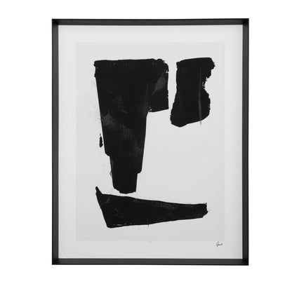 Triple Block Print I - Framed Art - Black