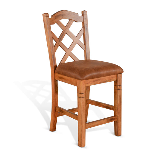 Sedona - Double Crossback Barstool - Light Brown