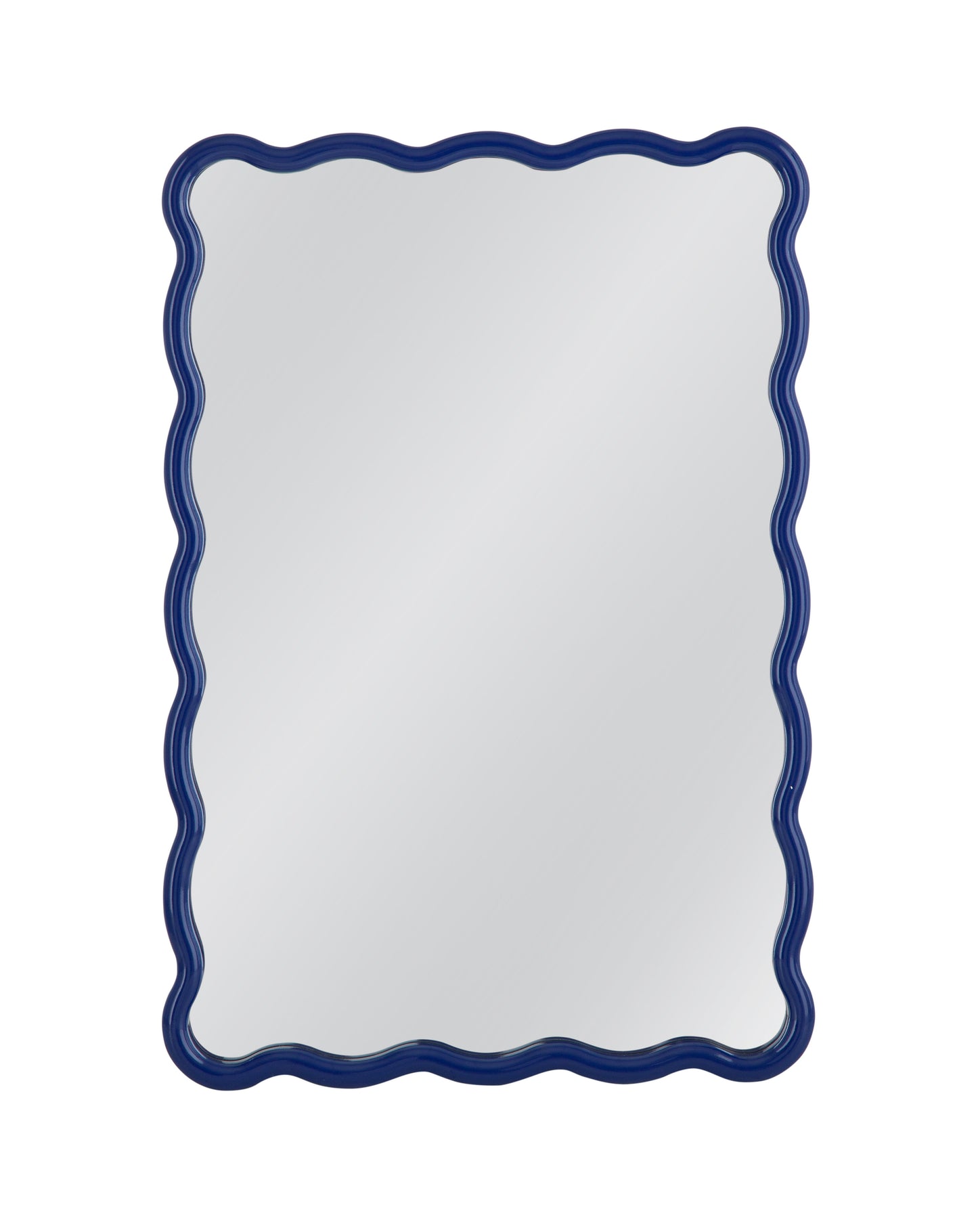 Camellia - Rectangle Wall Mirror - Blue