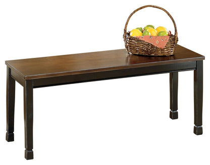 Owingsville - Black / Brown - Large Dining Room Bench