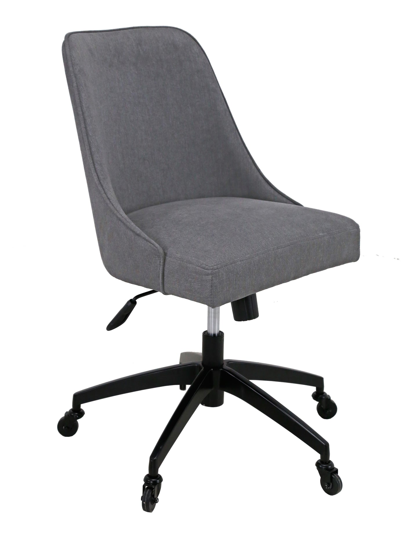 Kinsley - Swivel Upholstered Desk Chair - Dark Gray