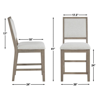 Lily - Counter Chair (Set of 2) - Gray