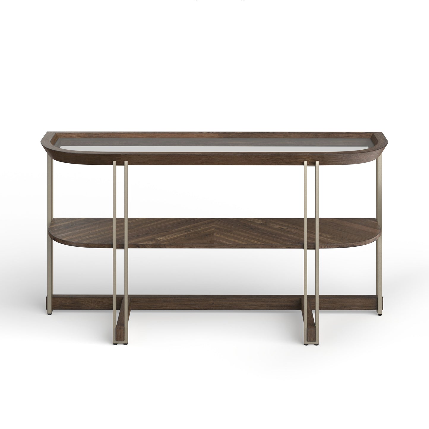 Elora - Demilune Sofa Table - Walnut