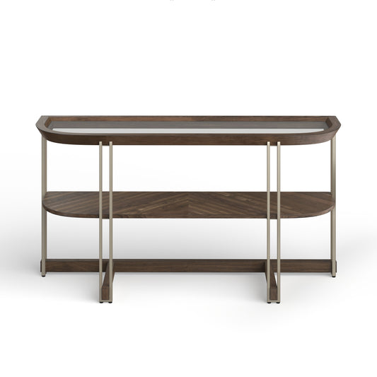 Elora - Demilune Sofa Table - Walnut